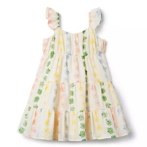 NWOT FLORAL FLUTTER SLEEVE DRESS